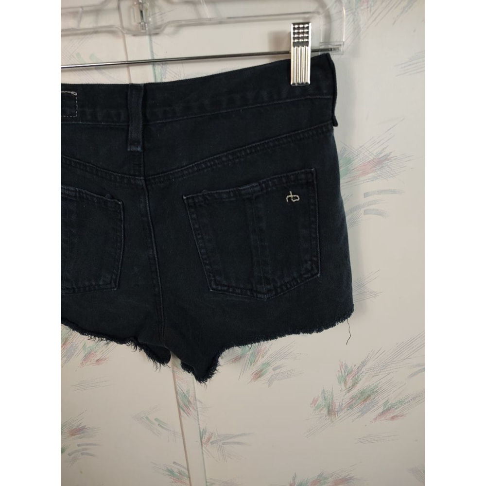 Rag & Bone Black Cut Off Jean Shorts 24 - Picture 6 of 12